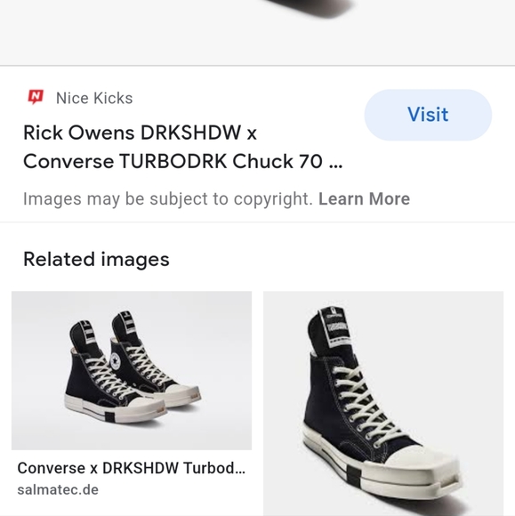 Rick Owens X Converse Turbodrk Hi Black/White - Picture 3 of 10